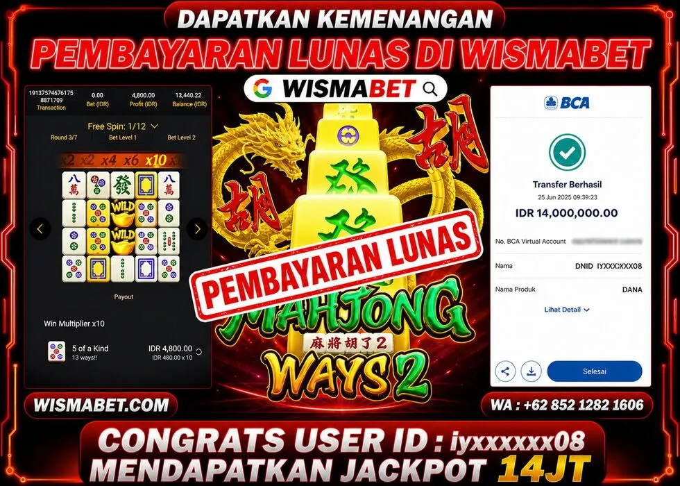 BUKTI KEMENANGAN Mahjong ways Rp14,000,000- LUNAS